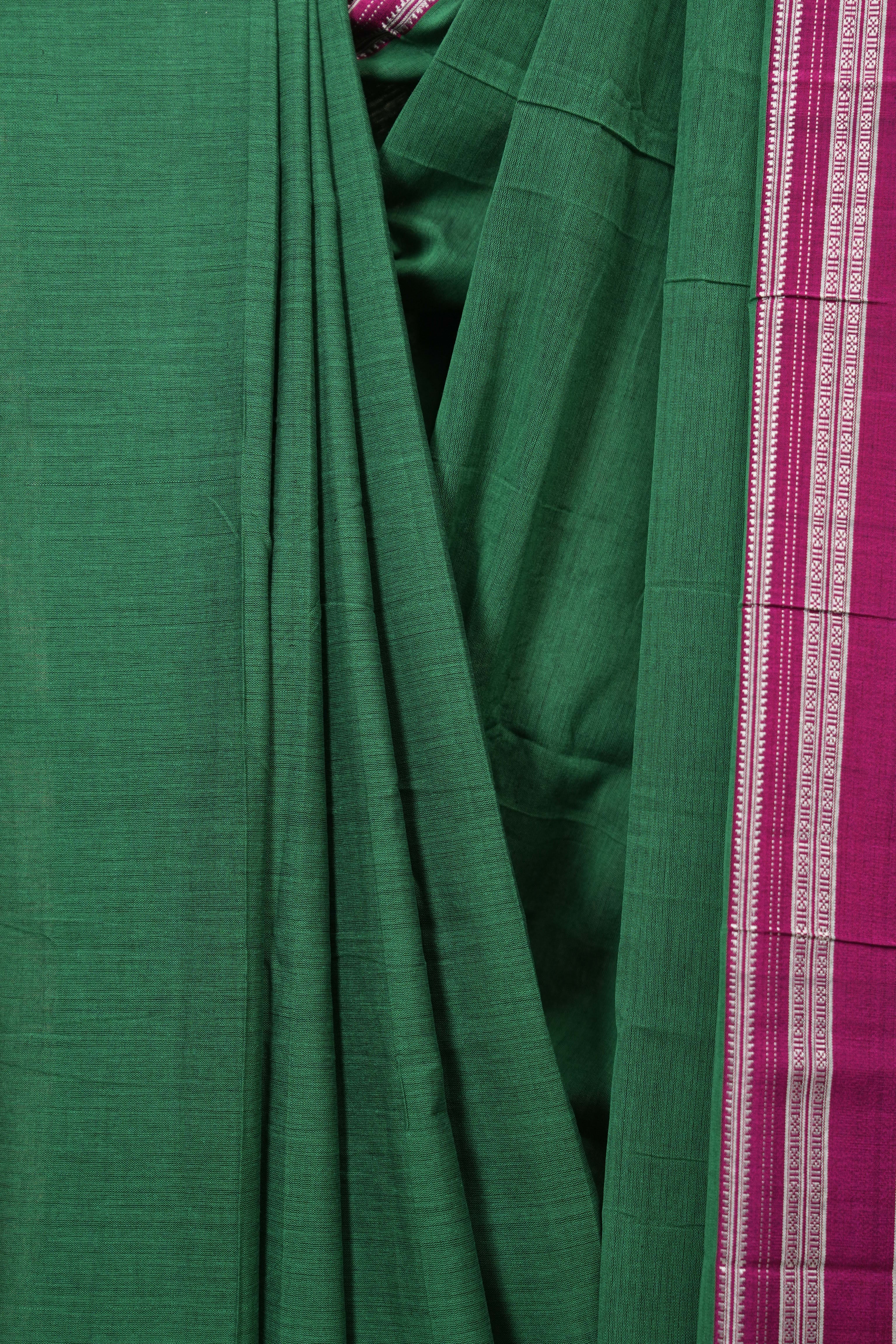 Green Cotton Ilkal Saree - SRGCIS1028