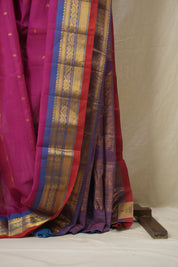 Rani Pink Gadwal Cotton Silk Saree - SRRPGCSS192