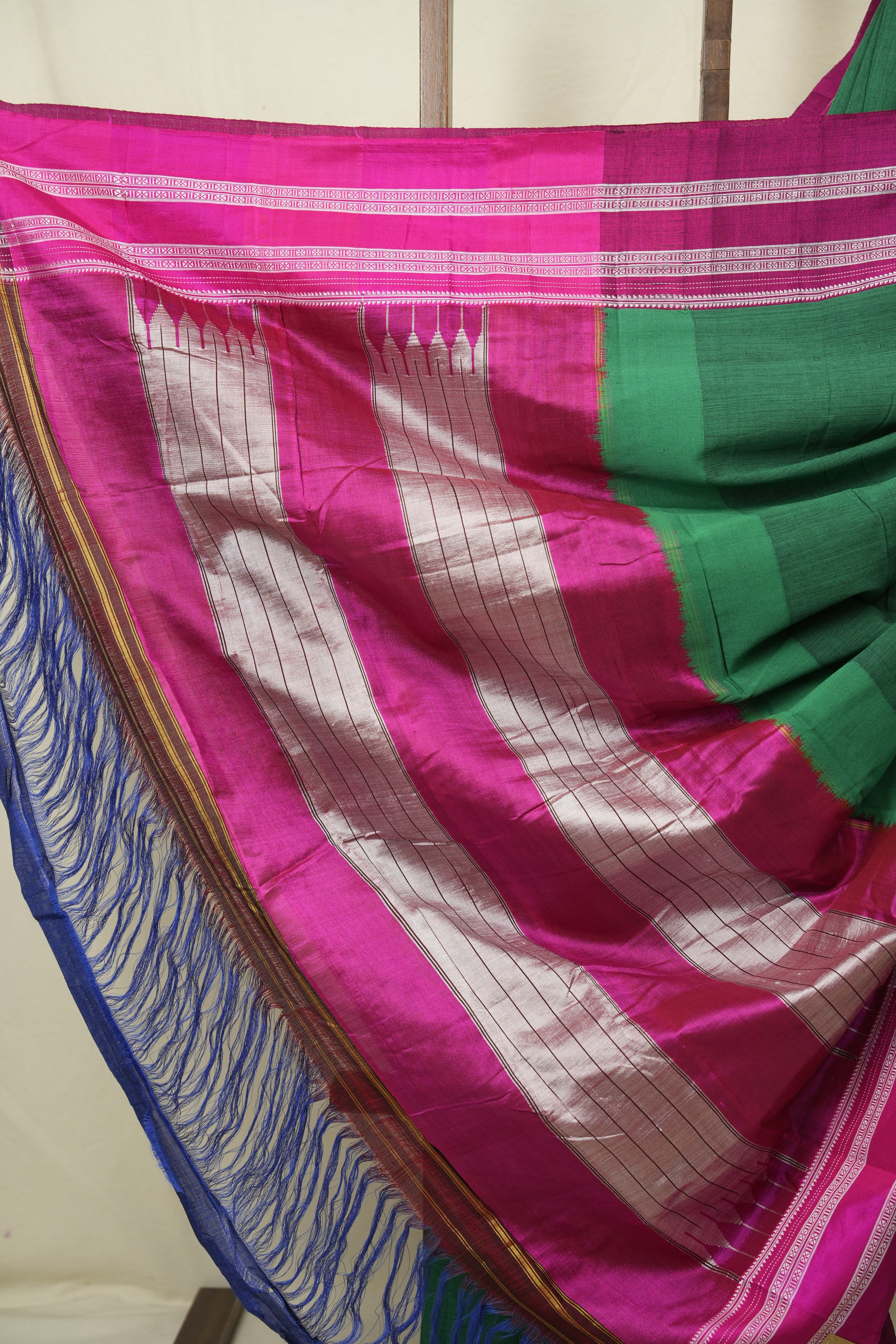Green Cotton Ilkal Saree - SRGCIS1028