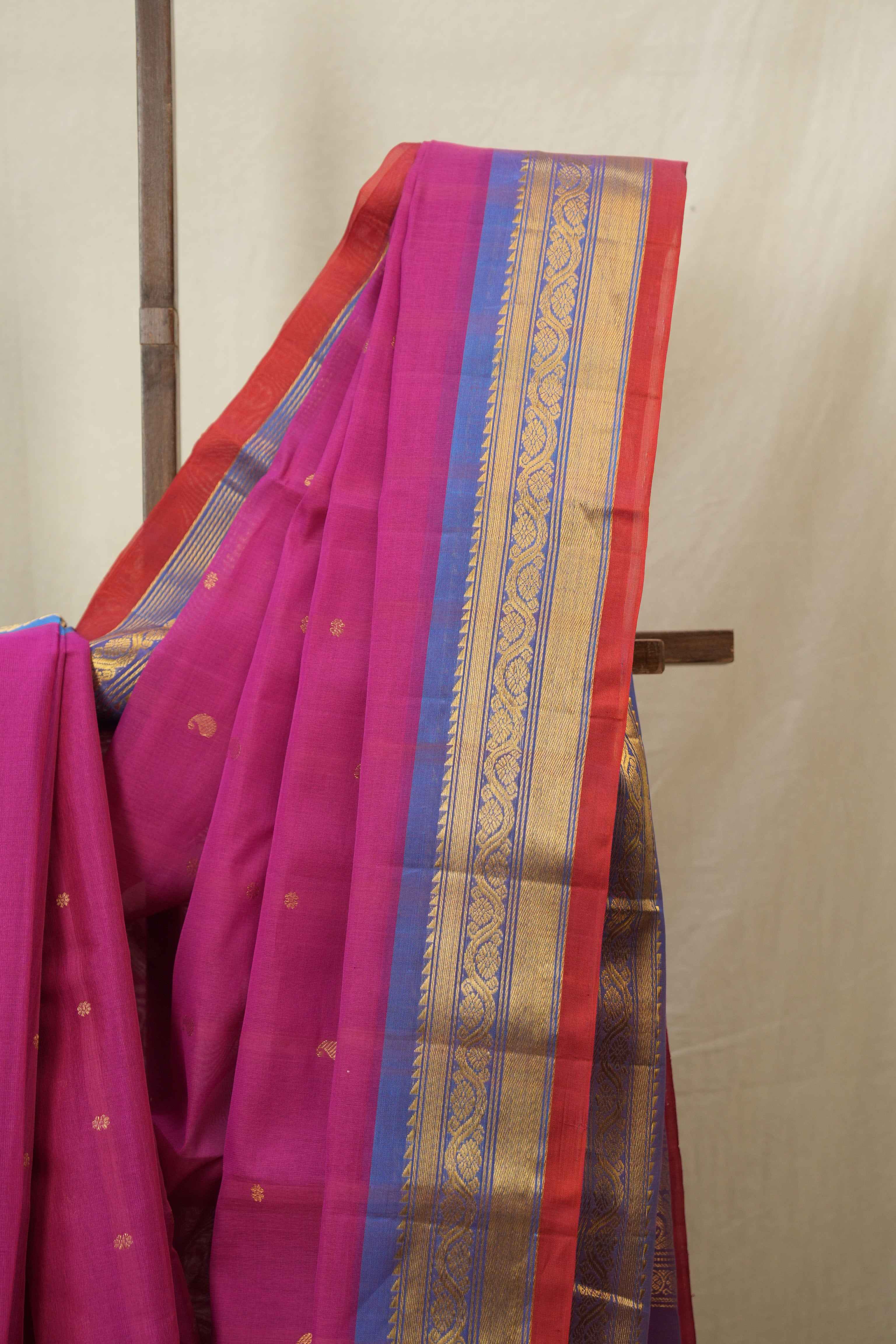 Rani Pink Gadwal Cotton Silk Saree - SRRPGCSS192