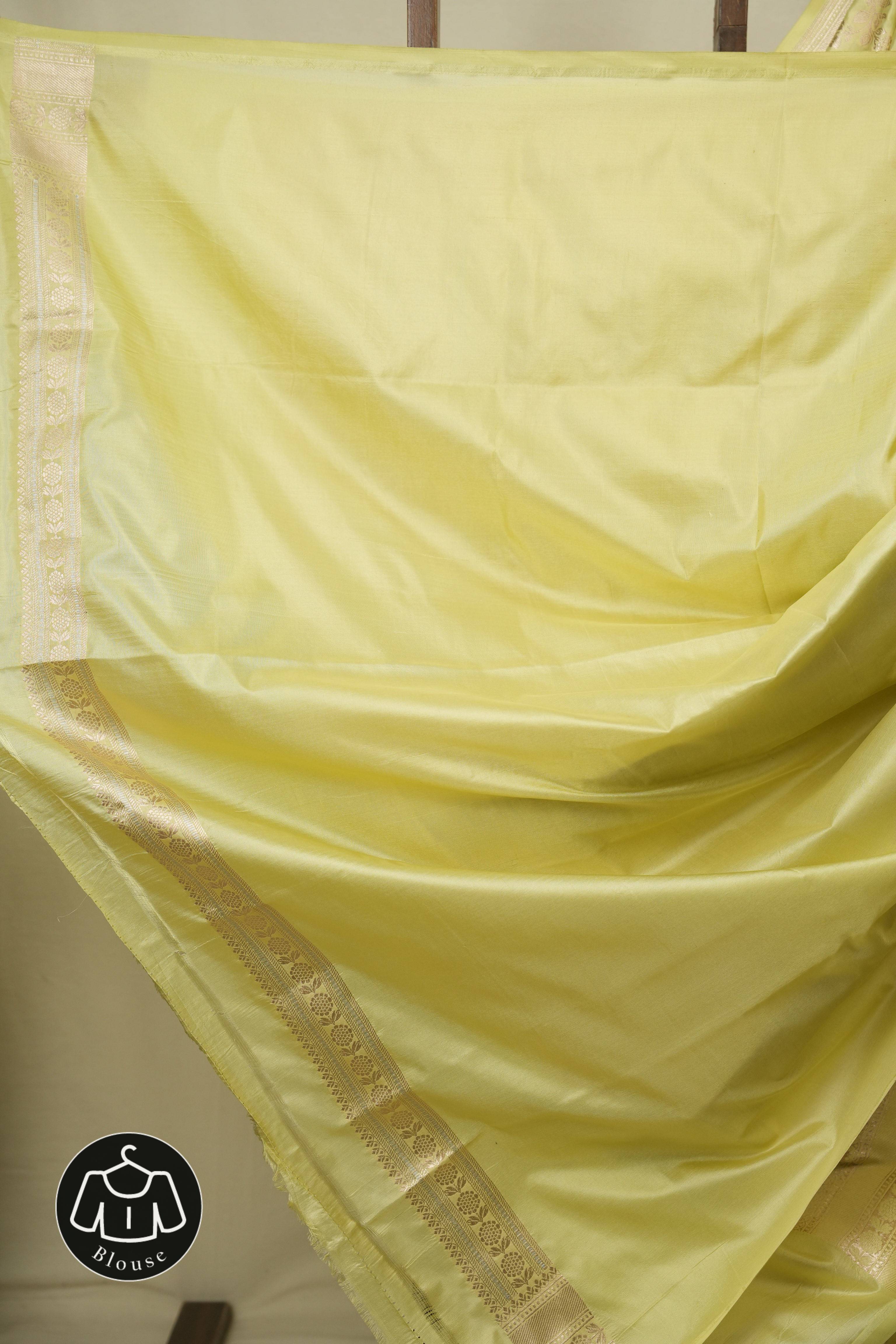 Pista Green Banarasi Silk Saree - SRPGBSS1003