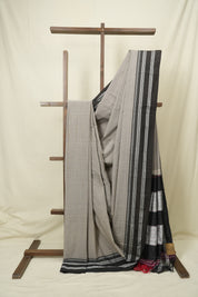 Slate Grey Cotton Ilkal Saree - SRSGCIS1037