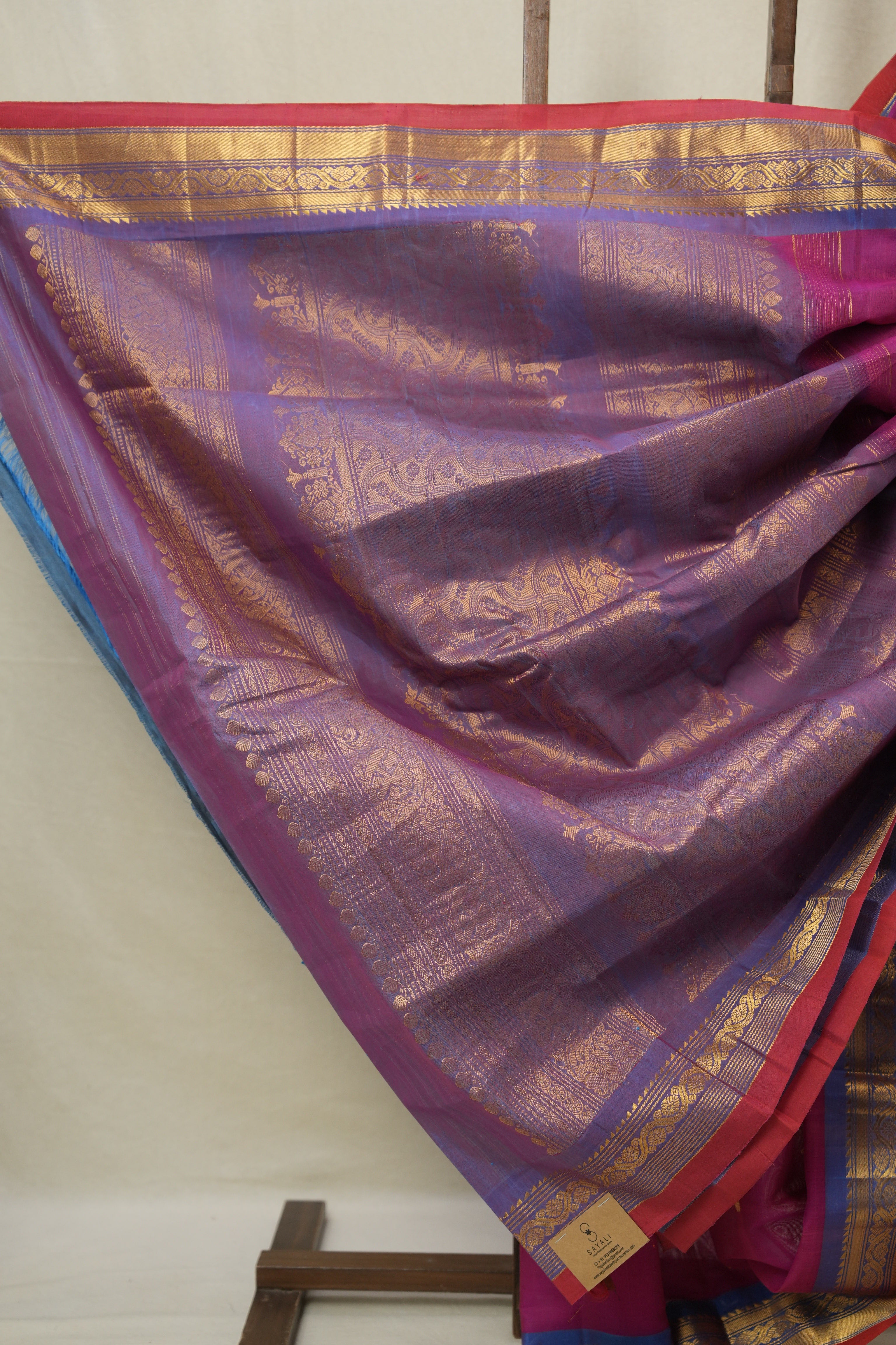 Rani Pink Gadwal Cotton Silk Saree - SRRPGCSS192