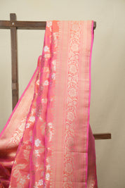 Dark Peach Banarasi Silk Saree - SRDPBSS1005