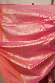 Dark Peach Banarasi Silk Saree - SRDPBSS1005