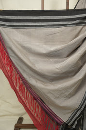 Slate Grey Cotton Ilkal Saree - SRSGCIS1037