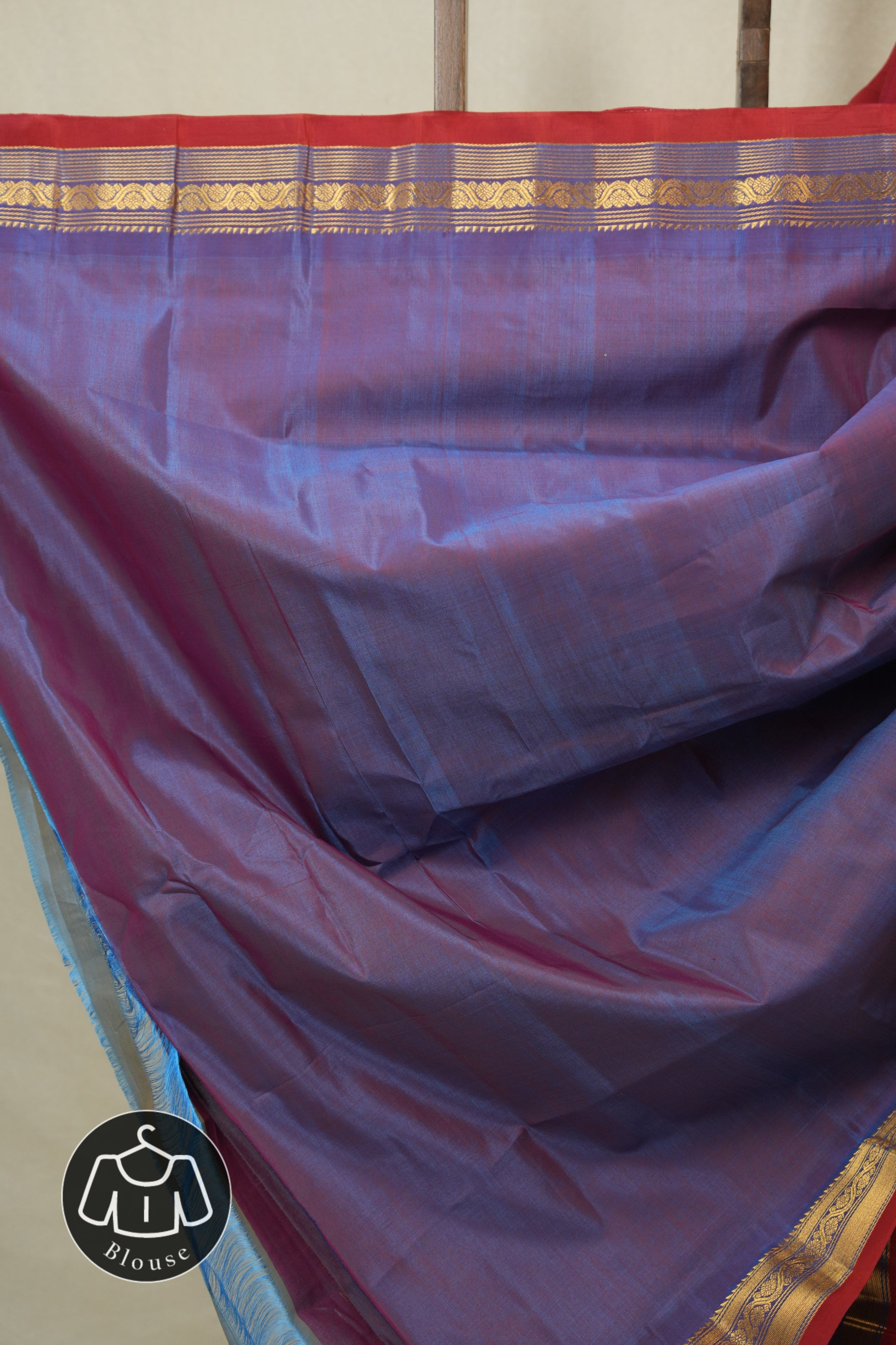 Red Gadwal Cotton Silk Saree - SRRGCSS189