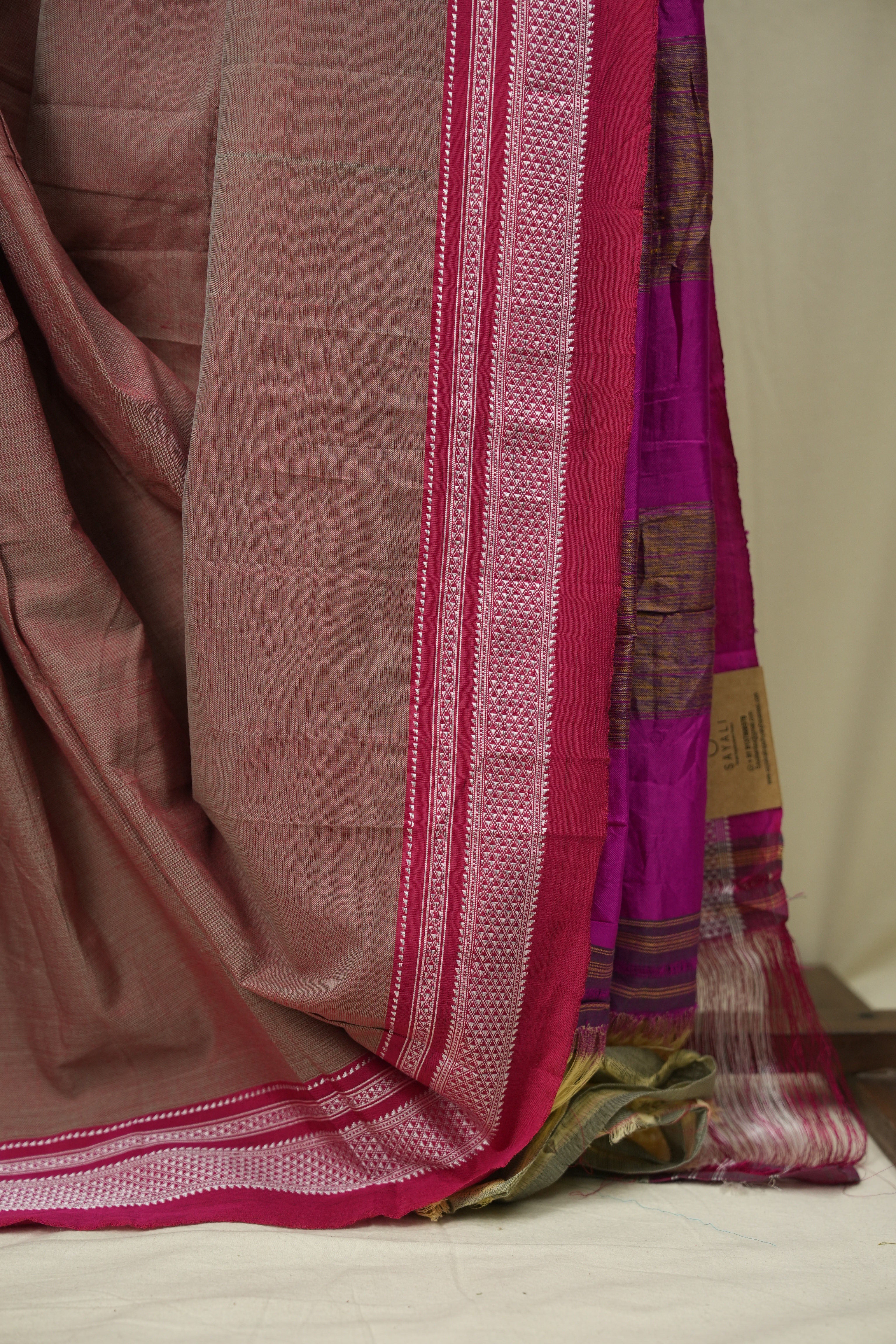 Two Tone Red Cotton Ilkal Saree - SRTTRCIS1038