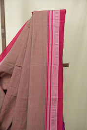 Two Tone Red Cotton Ilkal Saree - SRTTRCIS1038