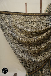 Cream HBP Cotton Silk Saree With Maheshwari Border - SRCCSS1451