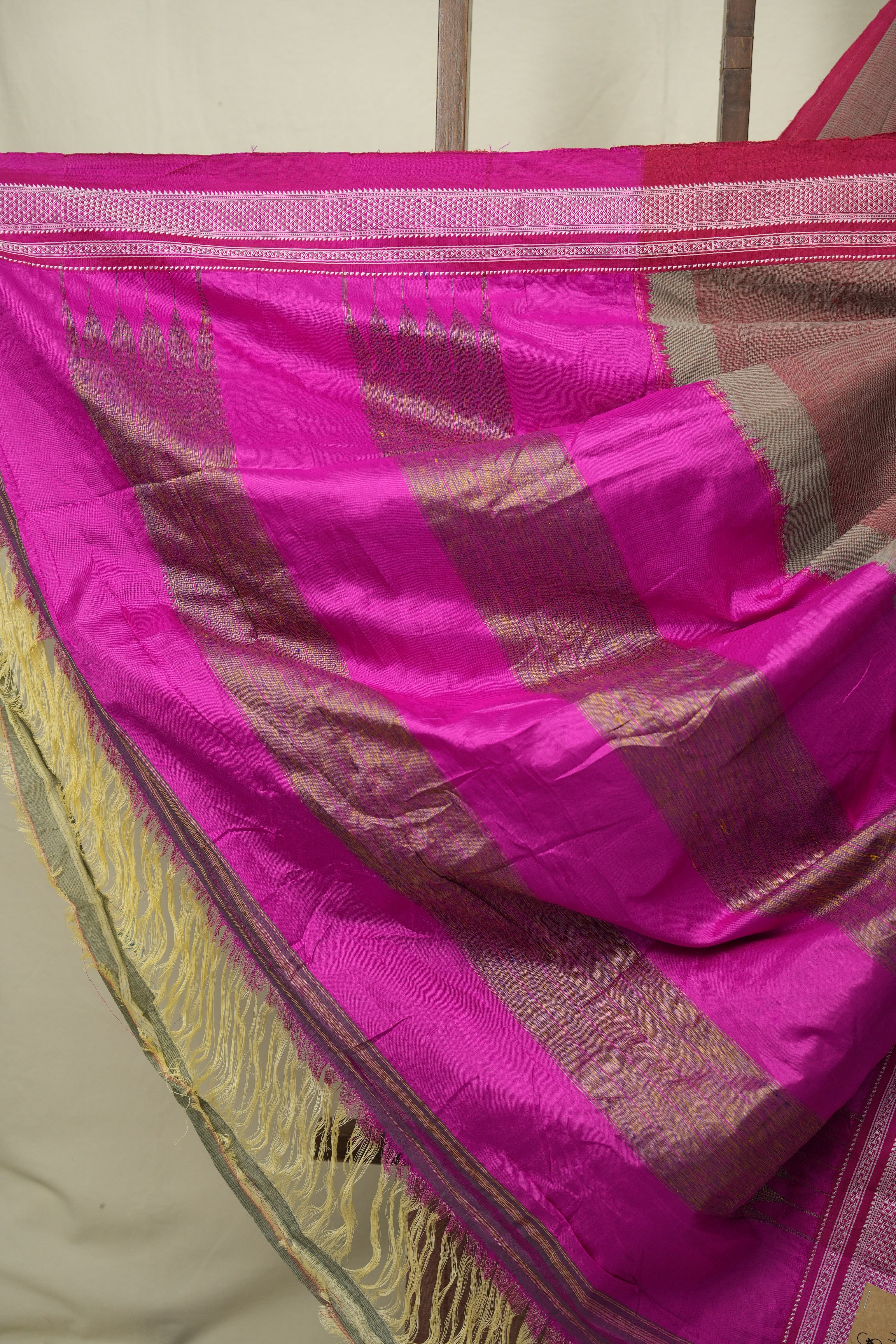Two Tone Red Cotton Ilkal Saree - SRTTRCIS1038