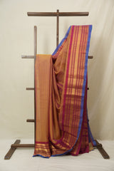 Two Tone Gold Gadwal Cotton Silk Saree - SRTTGGCSS193