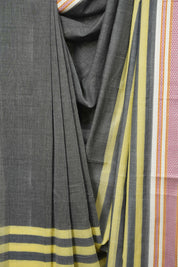 Charcoal Grey Cotton Ilkal Saree - SRCGCIS1029