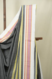 Charcoal Grey Cotton Ilkal Saree - SRCGCIS1029