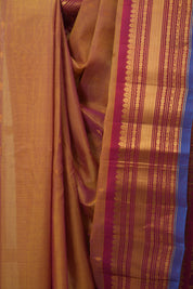 Two Tone Gold Gadwal Cotton Silk Saree - SRTTGGCSS193