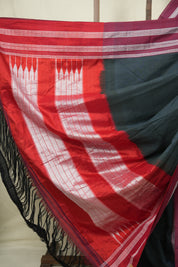 Muted Blue Cotton Ilkal Saree - SRMDCIS1040