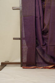 Purple Maheshwari Tissue Saree - SRPMTS593