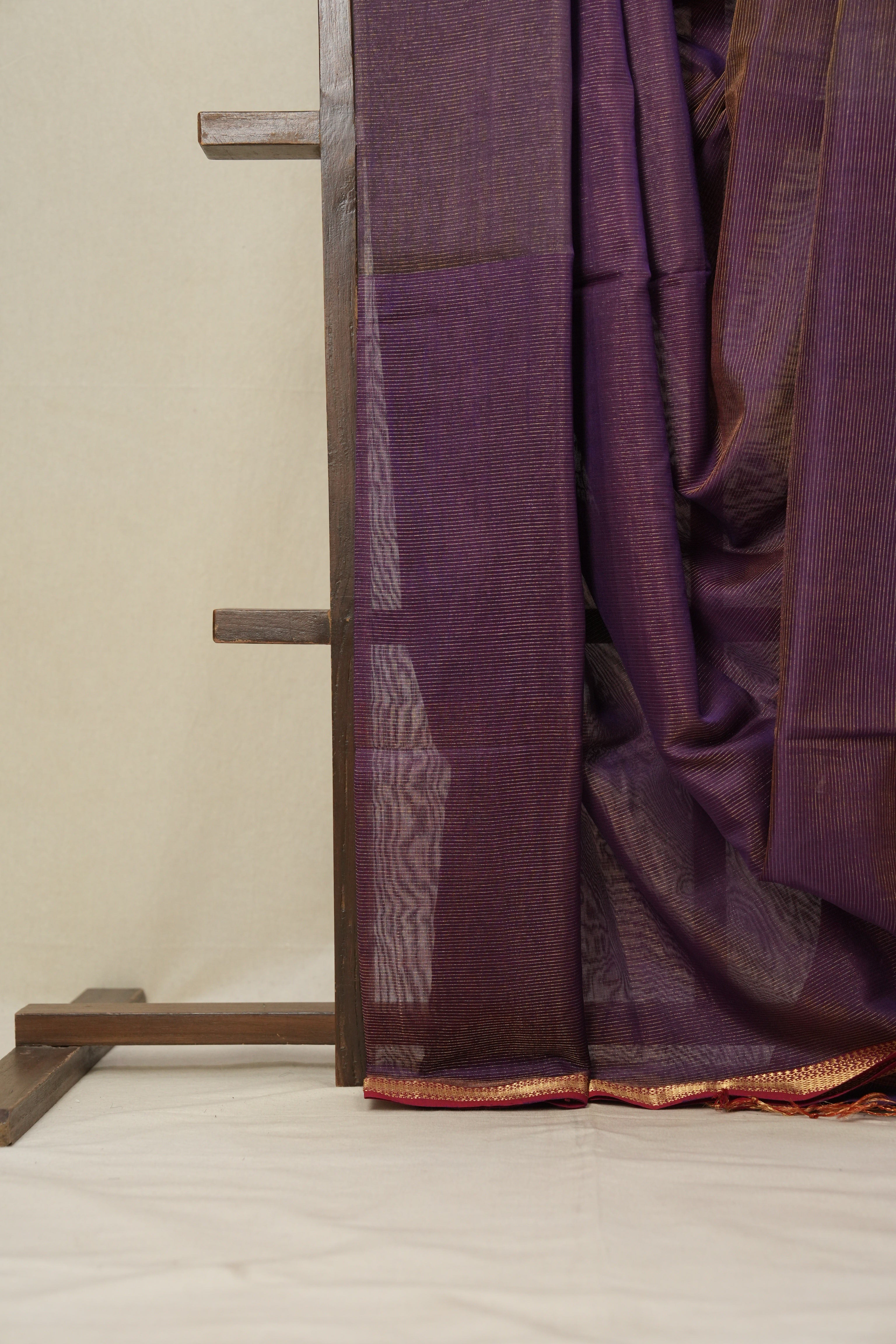 Purple Maheshwari Tissue Saree - SRPMTS593