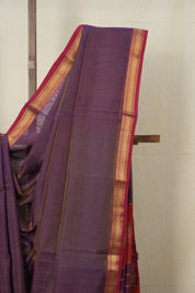 Purple Maheshwari Tissue Saree - SRPMTS593