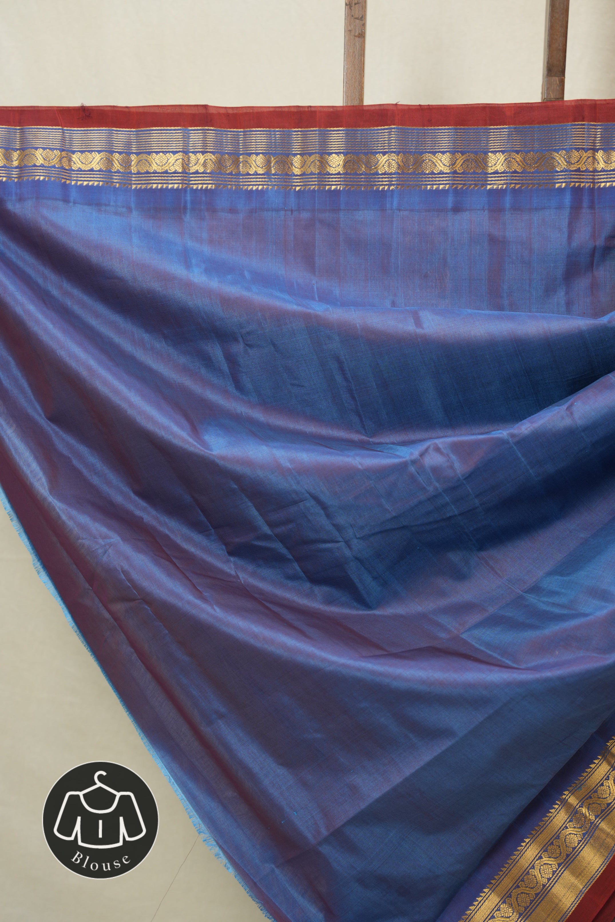 Wine Gadwal Cotton Silk Saree - SRWGCSS194