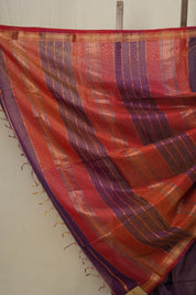 Purple Maheshwari Tissue Saree - SRPMTS593