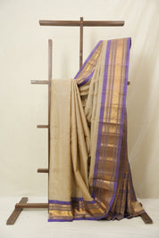 Sand Beige Gadwal Cotton Silk Saree - SRSBGCSS191