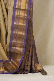 Sand Beige Gadwal Cotton Silk Saree - SRSBGCSS191