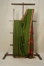 Green Maheshwari Tissue Saree - SRGMTS594