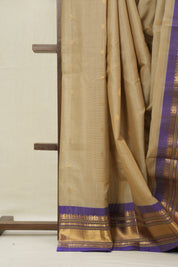 Sand Beige Gadwal Cotton Silk Saree - SRSBGCSS191
