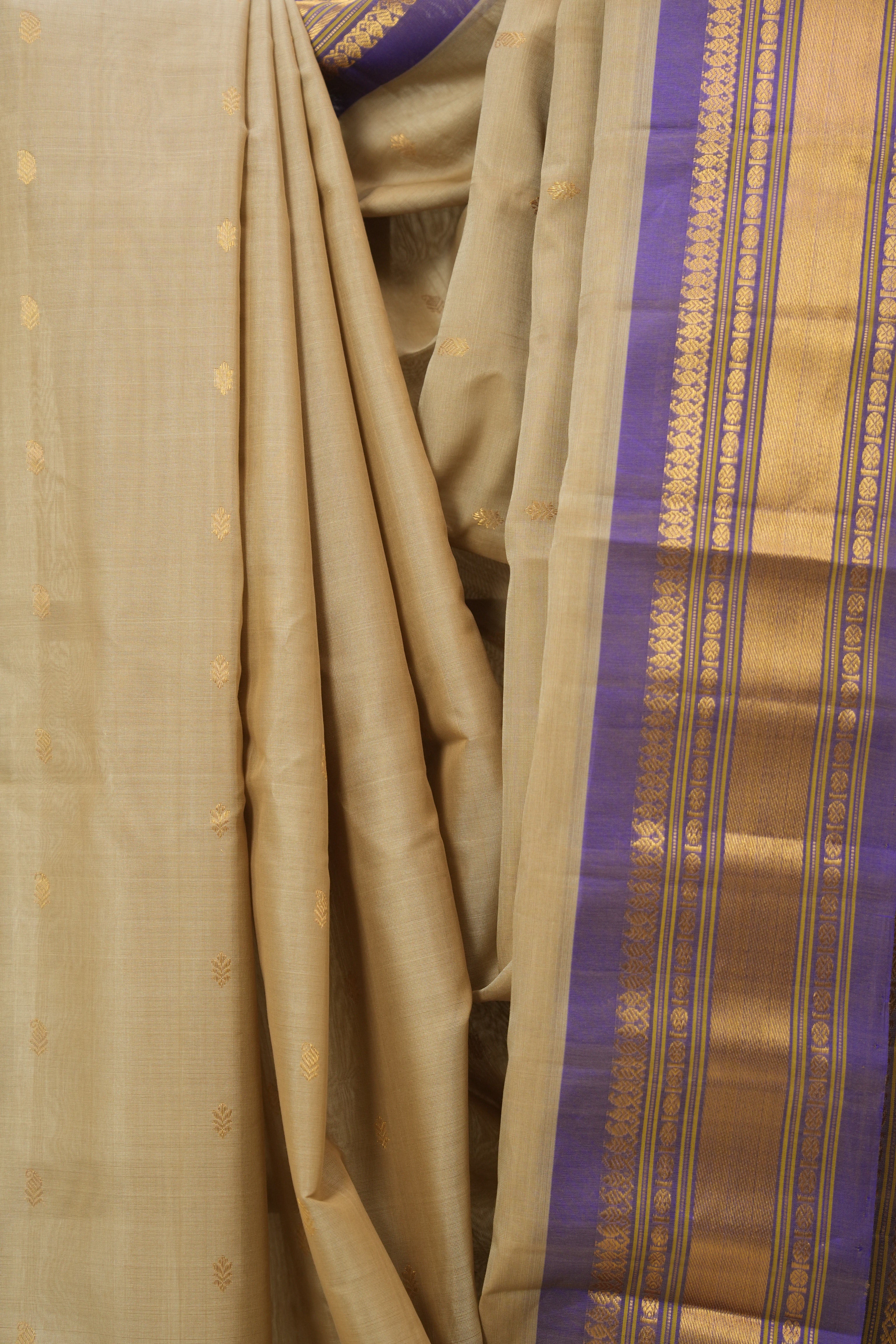 Sand Beige Gadwal Cotton Silk Saree - SRSBGCSS191
