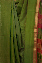 Green Maheshwari Tissue Saree - SRGMTS594