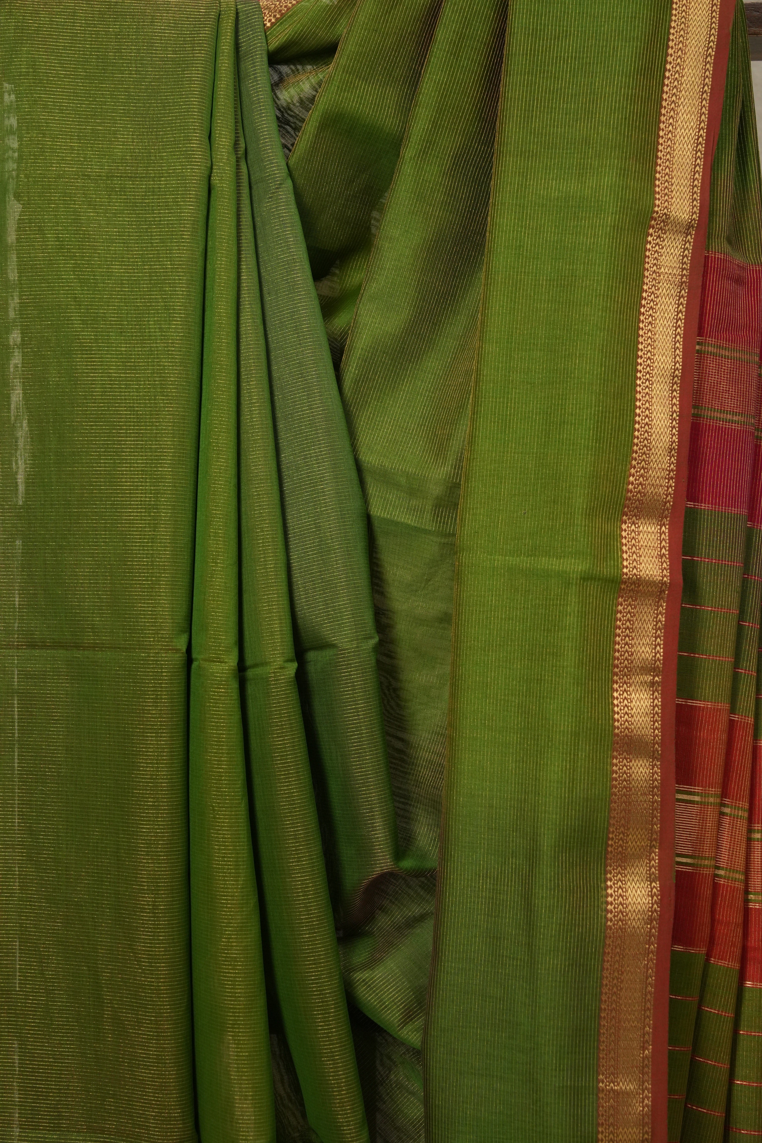 Green Maheshwari Tissue Saree - SRGMTS594