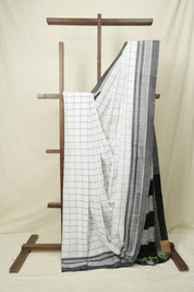 White Cotton Ilkal Saree - SRWCIS1031
