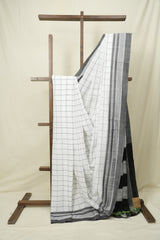 White Cotton Ilkal Saree - SRWCIS1031