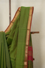 Green Maheshwari Tissue Saree - SRGMTS594