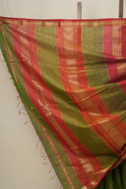Green Maheshwari Tissue Saree - SRGMTS594
