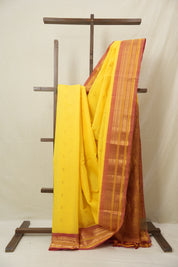 Yellow Gadwal Cotton Silk Saree - SRYGCSS188