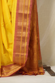 Yellow Gadwal Cotton Silk Saree - SRYGCSS188