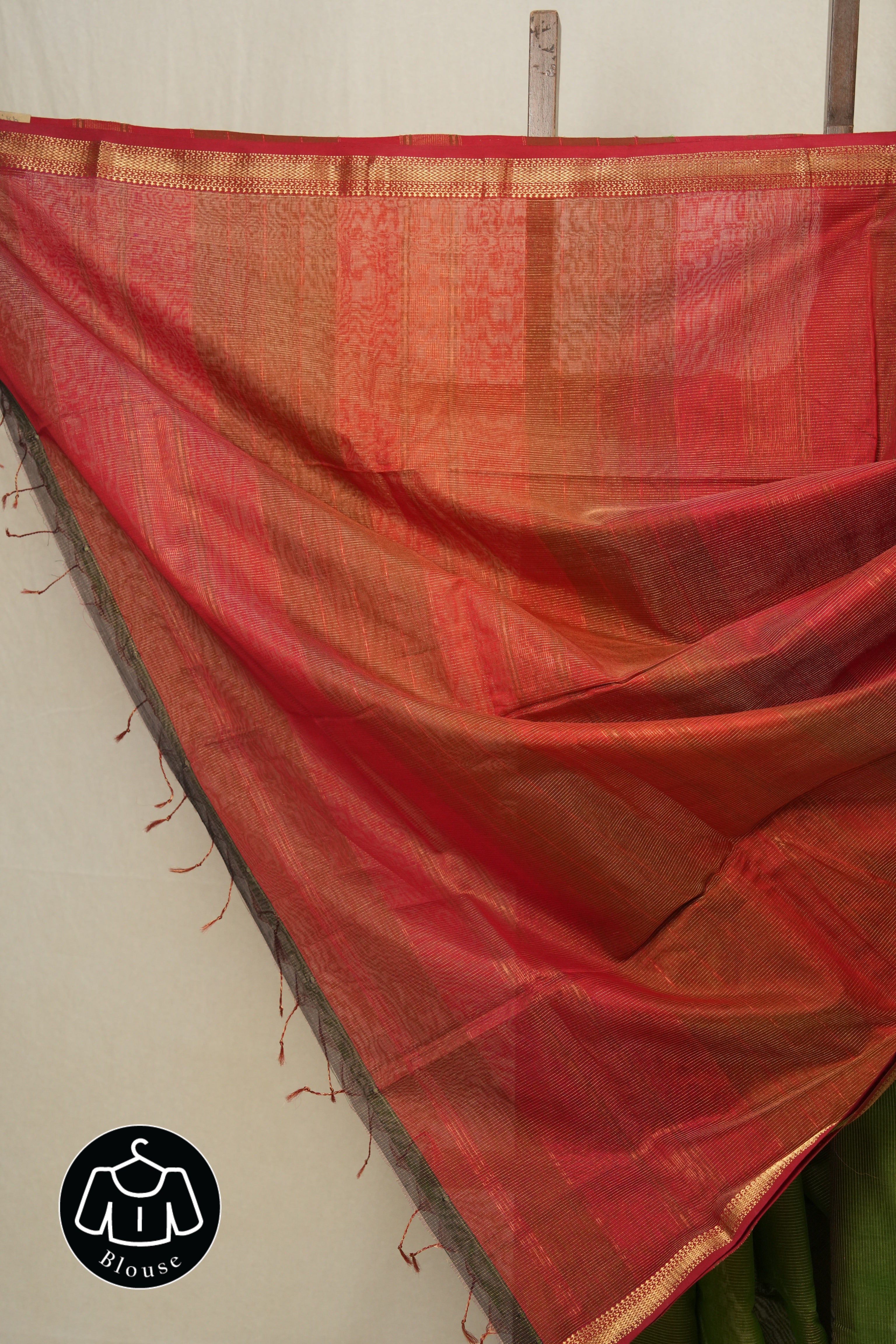 Green Maheshwari Tissue Saree - SRGMTS594