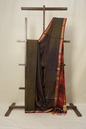 Dual Tone Green Maheshwari Tissue Saree - SRDTGMTS600