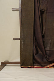 Dual Tone Green Maheshwari Tissue Saree - SRDTGMTS600