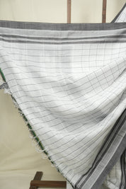 White Cotton Ilkal Saree - SRWCIS1031