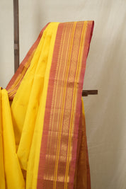 Yellow Gadwal Cotton Silk Saree - SRYGCSS188