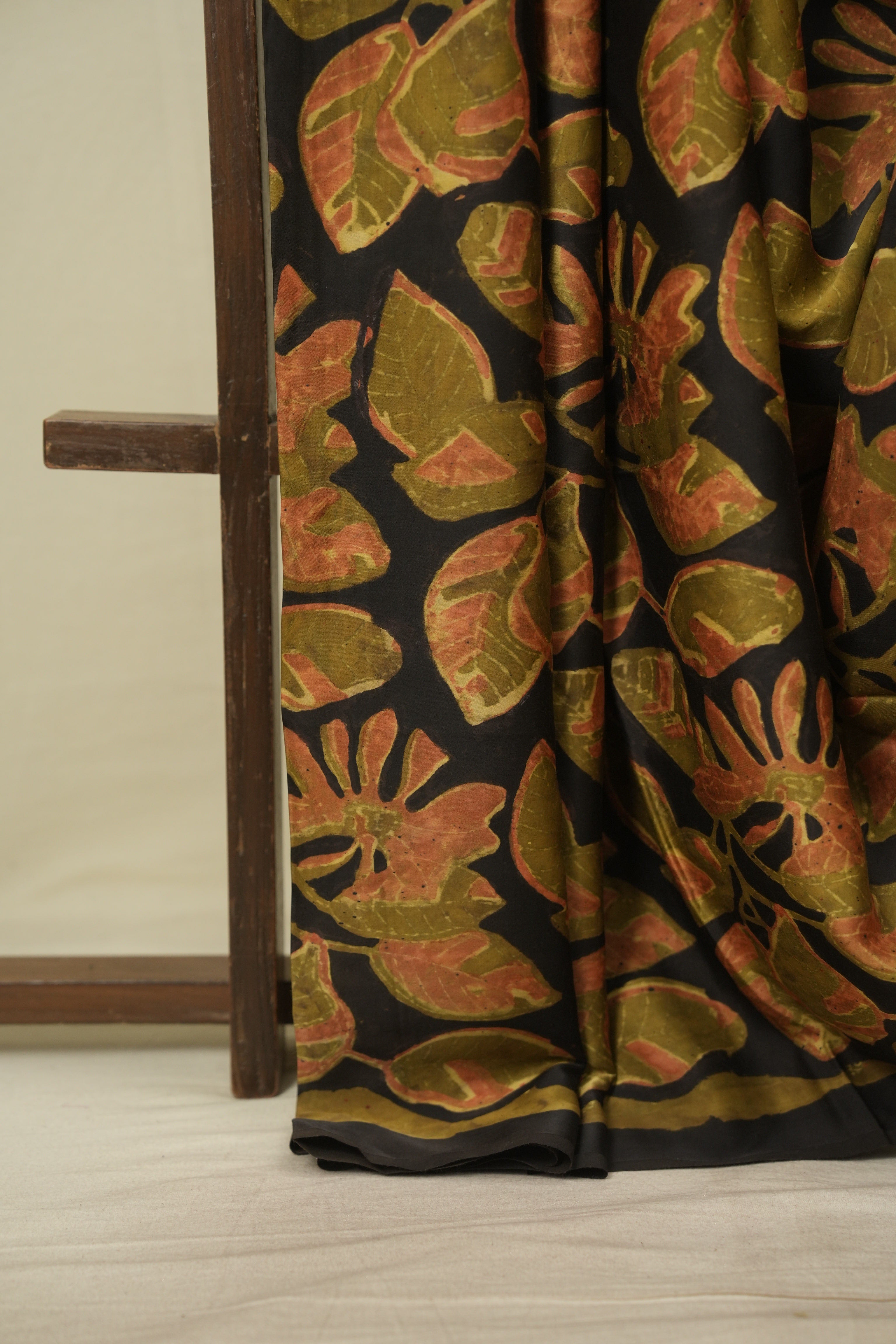 Black Modal Silk Saree -SRBMSS763