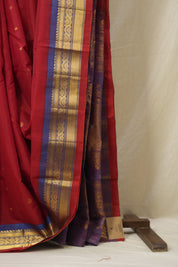 Red Gadwal Cotton Silk Saree - SRRGCSS187
