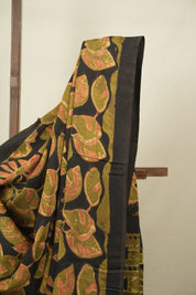 Black Modal Silk Saree -SRBMSS763