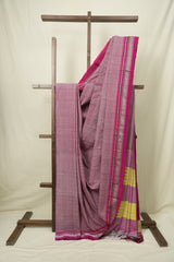Magenta Stripes Cotton Ilkal Saree - SRMSCIS1036