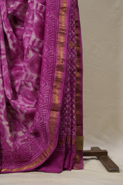 Pink HBP Cotton Silk Saree With Maheshwari Border - SRPCSS1461