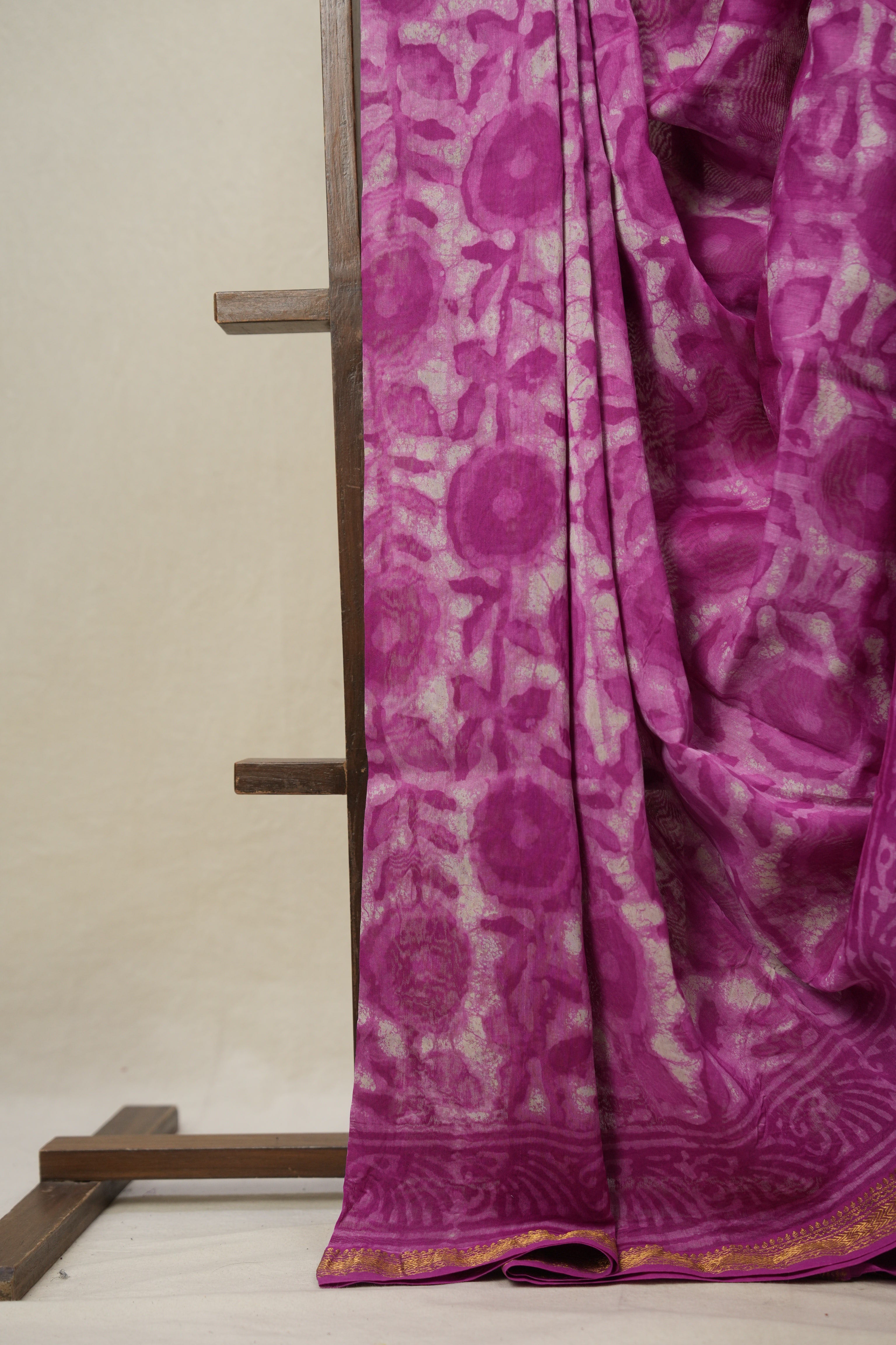 Pink HBP Cotton Silk Saree With Maheshwari Border - SRPCSS1461