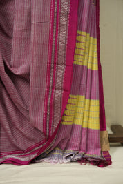 Magenta Stripes Cotton Ilkal Saree - SRMSCIS1036
